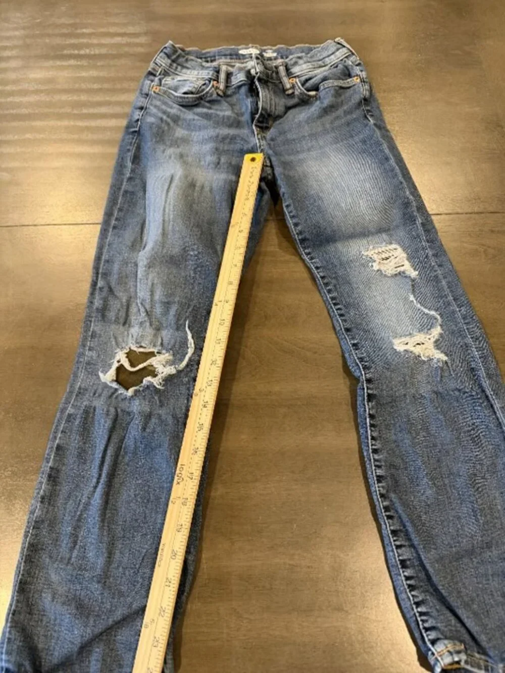 Old Navy Boys Karate Slim Built-In Flex Distressed Jeans Blue Size 10
